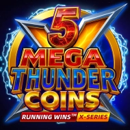 5 Mega Thunder Coins RUNNING WINS game tile